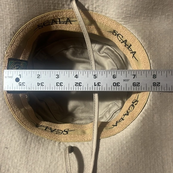 Dorfman Pacific Scala Straw Brimmed Vented Sun Hat Size Medium main image 8